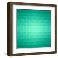 Abstract Green Triangle Background-epic44-Framed Art Print