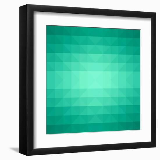 Abstract Green Triangle Background-epic44-Framed Art Print