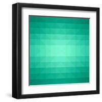 Abstract Green Triangle Background-epic44-Framed Art Print