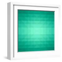 Abstract Green Triangle Background-epic44-Framed Art Print