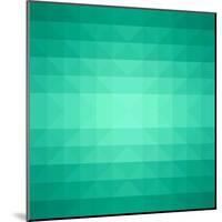 Abstract Green Triangle Background-epic44-Mounted Art Print