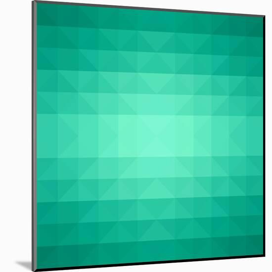 Abstract Green Triangle Background-epic44-Mounted Art Print