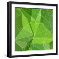 Abstract Green Triangle Background-epic44-Framed Art Print