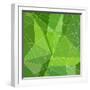 Abstract Green Triangle Background-epic44-Framed Art Print