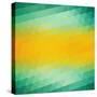 Abstract Green Yellow Triangle Background-epic44-Stretched Canvas