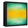 Abstract Green Yellow Triangle Background-epic44-Framed Stretched Canvas