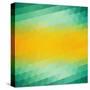 Abstract Green Yellow Triangle Background-epic44-Stretched Canvas