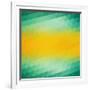 Abstract Green Yellow Triangle Background-epic44-Framed Art Print