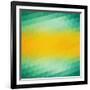 Abstract Green Yellow Triangle Background-epic44-Framed Art Print