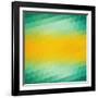 Abstract Green Yellow Triangle Background-epic44-Framed Art Print