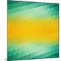 Abstract Green Yellow Triangle Background-epic44-Mounted Art Print