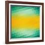 Abstract Green Yellow Triangle Background-epic44-Framed Art Print