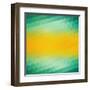 Abstract Green Yellow Triangle Background-epic44-Framed Art Print