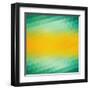 Abstract Green Yellow Triangle Background-epic44-Framed Art Print