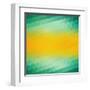 Abstract Green Yellow Triangle Background-epic44-Framed Art Print