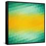 Abstract Green Yellow Triangle Background-epic44-Framed Stretched Canvas