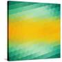 Abstract Green Yellow Triangle Background-epic44-Stretched Canvas