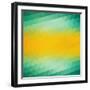 Abstract Green Yellow Triangle Background-epic44-Framed Art Print