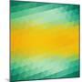 Abstract Green Yellow Triangle Background-epic44-Mounted Art Print