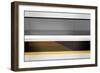 Abstract Grey and Yellow Stripes-NaxArt-Framed Art Print