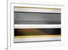 Abstract Grey and Yellow Stripes-NaxArt-Framed Art Print