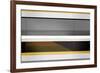 Abstract Grey and Yellow Stripes-NaxArt-Framed Art Print