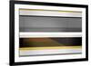 Abstract Grey and Yellow Stripes-NaxArt-Framed Art Print