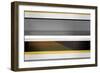 Abstract Grey and Yellow Stripes-NaxArt-Framed Art Print