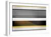 Abstract Grey and Yellow Stripes-NaxArt-Framed Premium Giclee Print