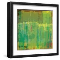 Abstract Grunge Scratched Texture. Eps10 Vector-iulias-Framed Art Print