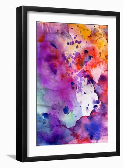 Abstract Grunge Texture With Paint Splatter-run4it-Framed Art Print