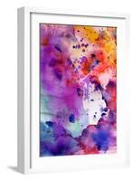 Abstract Grunge Texture With Paint Splatter-run4it-Framed Art Print