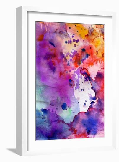 Abstract Grunge Texture With Paint Splatter-run4it-Framed Art Print