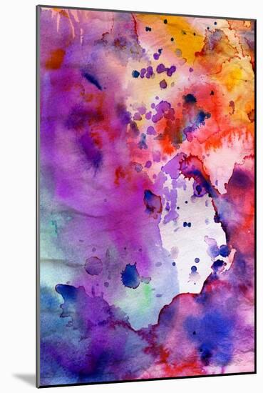 Abstract Grunge Texture With Paint Splatter-run4it-Mounted Art Print