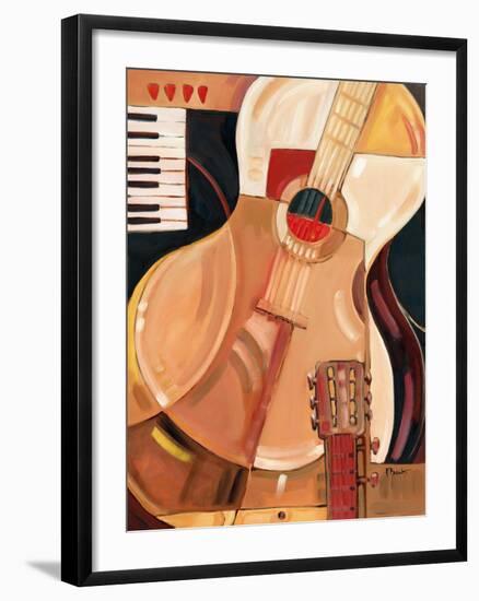 Abstract Guitar-Paul Brent-Framed Art Print