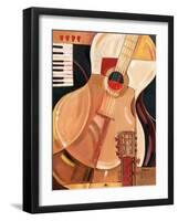 Abstract Guitar-Paul Brent-Framed Art Print