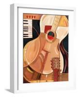 Abstract Guitar-Paul Brent-Framed Art Print
