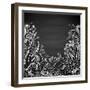 Abstract Hand Drawn Black Background-Artness-Framed Art Print