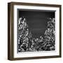 Abstract Hand Drawn Black Background-Artness-Framed Art Print