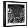 Abstract Hand Drawn Black Background-Artness-Framed Art Print