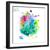 Abstract Hand Drawn Watercolor Background,Vector Illustration.-KaterinaS-Framed Art Print