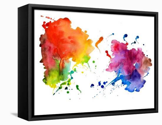 Abstract Hand Drawn Watercolor Background,Vector Illustration-KaterinaS-Framed Stretched Canvas