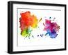 Abstract Hand Drawn Watercolor Background,Vector Illustration-KaterinaS-Framed Art Print