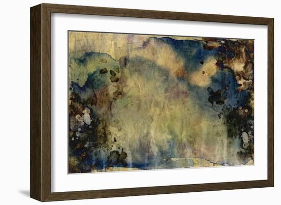 Abstract Hand Painted Watercolor Background on Grunge Paper Texture-run4it-Framed Art Print