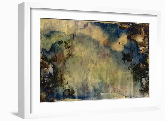 Abstract Hand Painted Watercolor Background on Grunge Paper Texture-run4it-Framed Premium Giclee Print