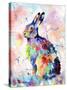 Abstract Hare-Sarah Stribbling-Stretched Canvas