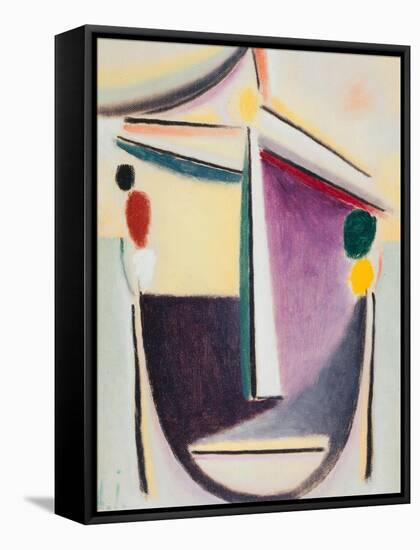 Abstract Head: Black-Yellow-Purple, c.1922-Alexej Von Jawlensky-Framed Stretched Canvas