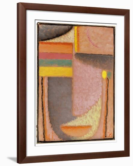Abstract Head: Parthenon, 1932 (Oil and Pencil on Paper)-Alexej Von Jawlensky-Framed Giclee Print