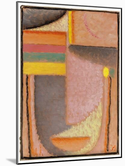 Abstract Head: Parthenon, 1932 (Oil and Pencil on Paper)-Alexej Von Jawlensky-Mounted Giclee Print