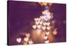 Abstract Heart Bokeh Background-AwaylGl-Stretched Canvas